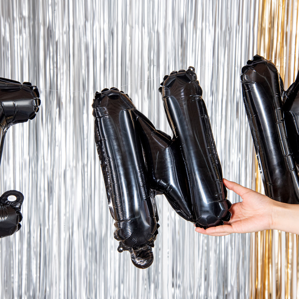 Balloonify Black Mylar Letter N Balloon - 16" - 1 count box