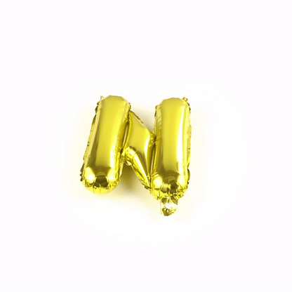 Balloonify Gold Mylar Letter N Balloon - 16" - 1 count box