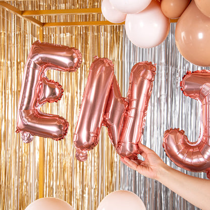 Balloonify Rose Gold Mylar Letter N Balloon - 16" - 1 count box