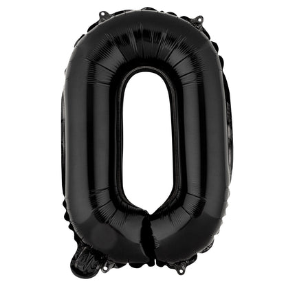 Balloonify Black Mylar Letter O Balloon - 16" - 1 count box