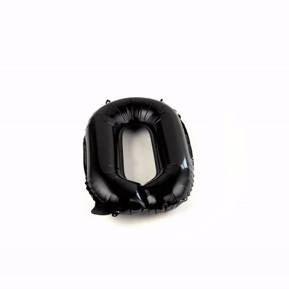 Balloonify Black Mylar Letter O Balloon - 16" - 1 count box