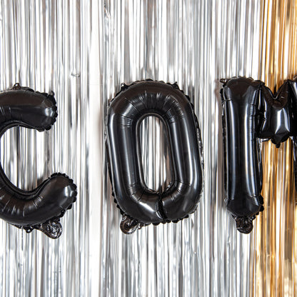 Balloonify Black Mylar Letter O Balloon - 16" - 1 count box