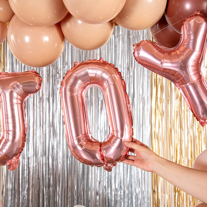 Balloonify Rose Gold Mylar Letter O Balloon - 16" - 1 count box