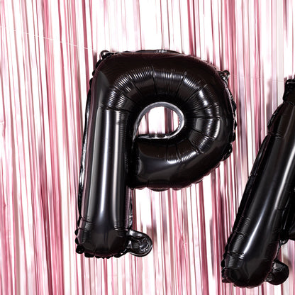 Balloonify Black Mylar Letter P Balloon - 16" - 1 count box