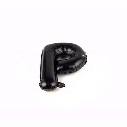 Balloonify Black Mylar Letter P Balloon - 16" - 1 count box
