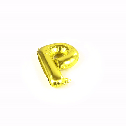 Balloonify Gold Mylar Letter P Balloon - 16" - 1 count box