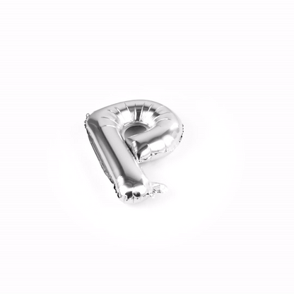 Balloonify Silver Mylar Letter P Balloon - 16" - 1 count box