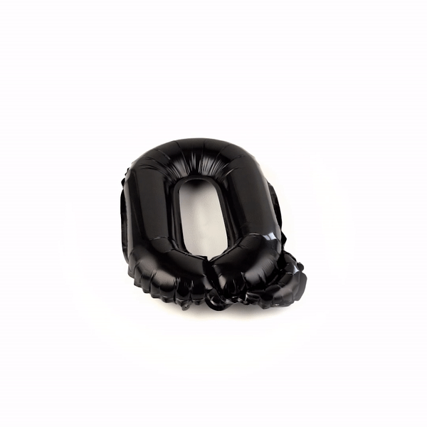Balloonify Black Mylar Letter Q Balloon - 16" - 1 count box