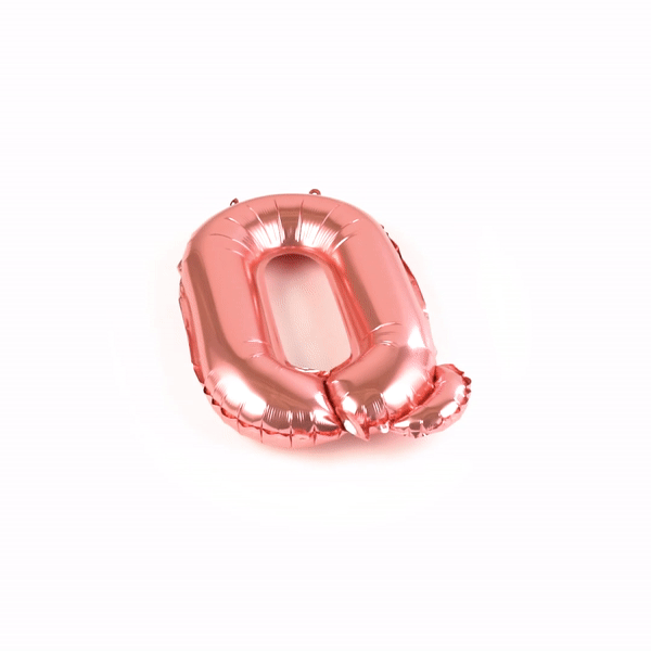 Balloonify Rose Gold Mylar Letter Q Balloon - 16" - 1 count box