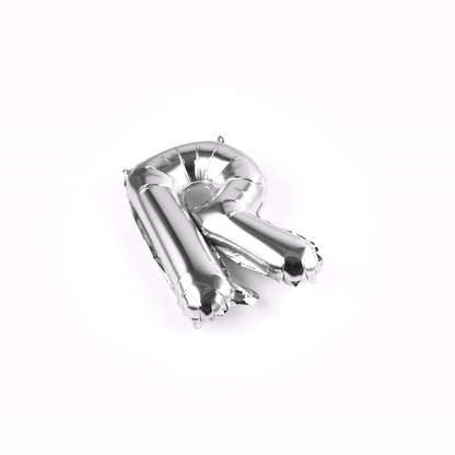 Balloonify Silver Mylar Letter R Balloon - 16" - 1 count box