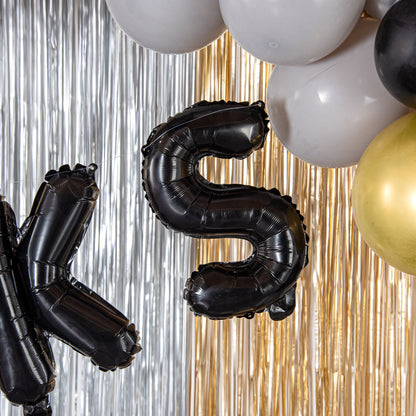Balloonify Black Mylar Letter S Balloon - 16" - 1 count box