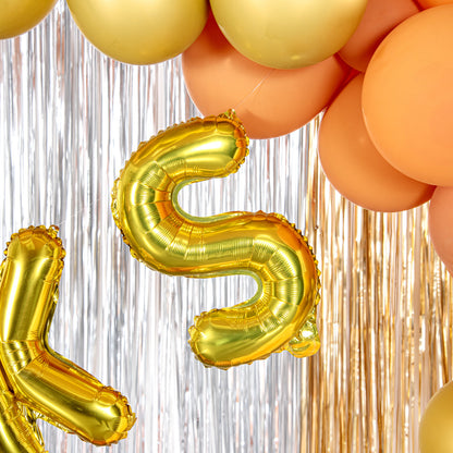 Balloonify Gold Mylar Letter S Balloon - 16" - 1 count box