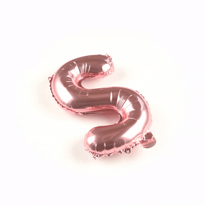Balloonify Rose Gold Mylar Letter S Balloon - 16" - 1 count box