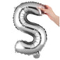 Balloonify Silver Mylar Letter S Balloon - 16" - 1 count box