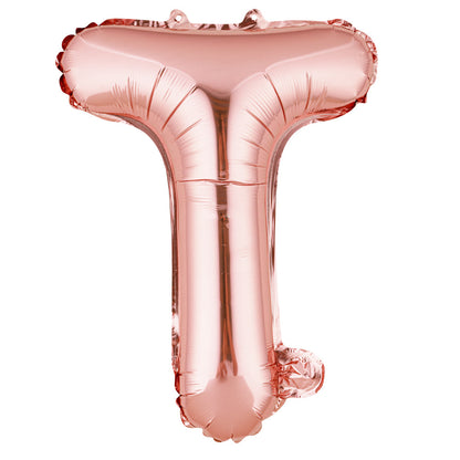 Balloonify Rose Gold Mylar Letter T Balloon - 16" - 1 count box