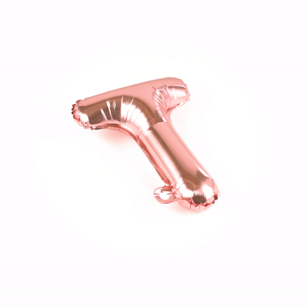 Balloonify Rose Gold Mylar Letter T Balloon - 16" - 1 count box