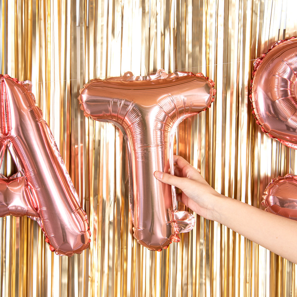Balloonify Rose Gold Mylar Letter T Balloon - 16" - 1 count box