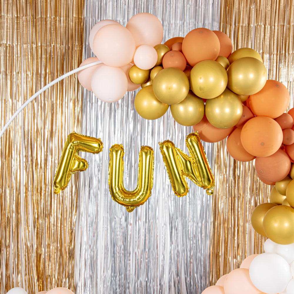 Balloonify Gold Mylar Letter U Balloon - 16" - 1 count box