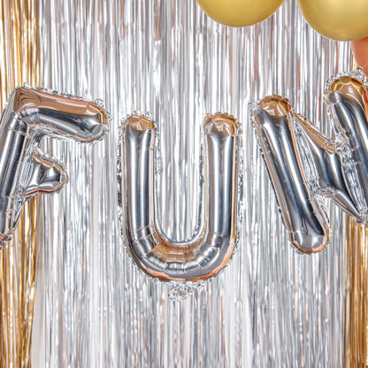 Balloonify Silver Mylar Letter U Balloon - 16" - 1 count box