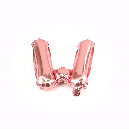 Balloonify Rose Gold Mylar Letter W Balloon - 16" - 1 count box