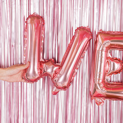 Balloonify Rose Gold Mylar Letter W Balloon - 16" - 1 count box