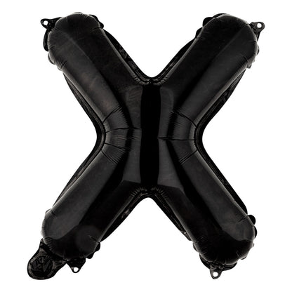 Balloonify Black Mylar Letter X Balloon - 16" - 1 count box