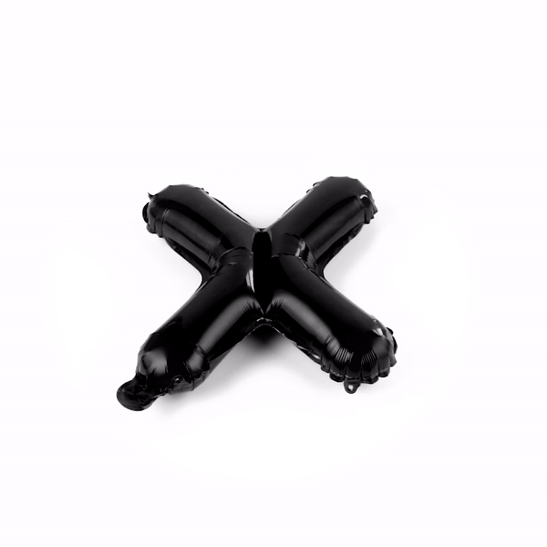 Balloonify Black Mylar Letter X Balloon - 16" - 1 count box
