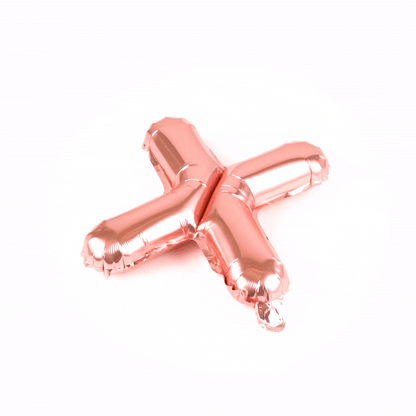 Balloonify Rose Gold Mylar Letter X Balloon - 16" - 1 count box