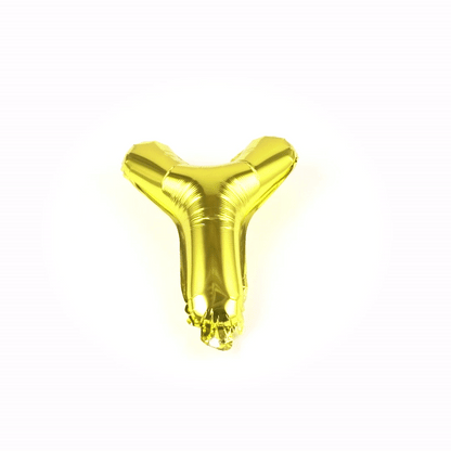 Balloonify Gold Mylar Letter Y Balloon - 16" - 1 count box