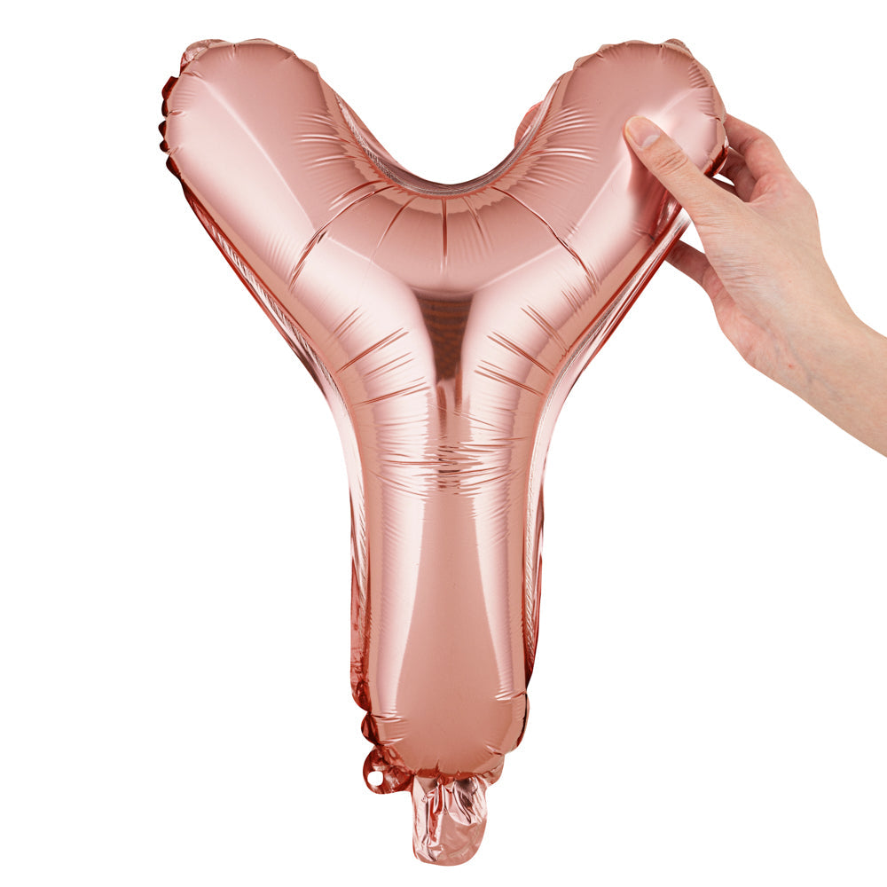 Balloonify Rose Gold Mylar Letter Y Balloon - 16" - 1 count box
