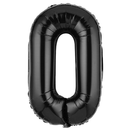 Balloonify Black Mylar Number 0 Balloon - 40" - 1 count box
