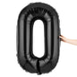 Balloonify Black Mylar Number 0 Balloon - 40" - 1 count box