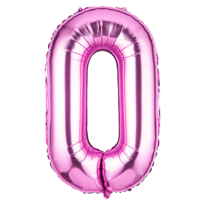 Balloonify Pink Mylar Number 0 Balloon - 40" - 1 count box