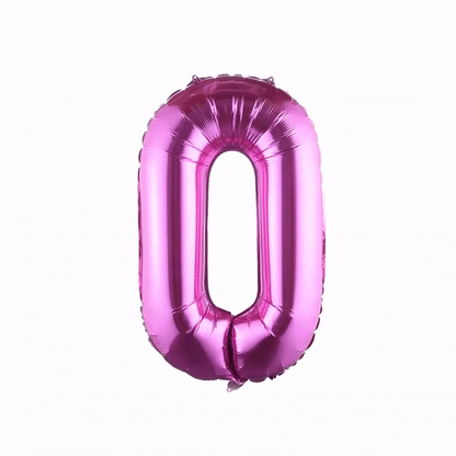 Balloonify Pink Mylar Number 0 Balloon - 40" - 1 count box