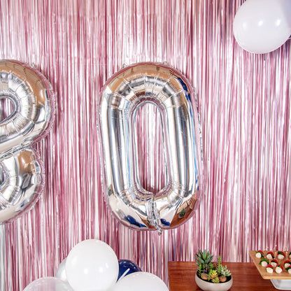 Balloonify Silver Mylar Number 0 Balloon - 40" - 1 count box