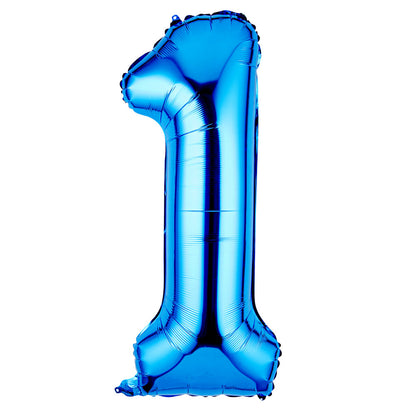 Balloonify Blue Mylar Number 1 Balloon - 40" - 1 count box