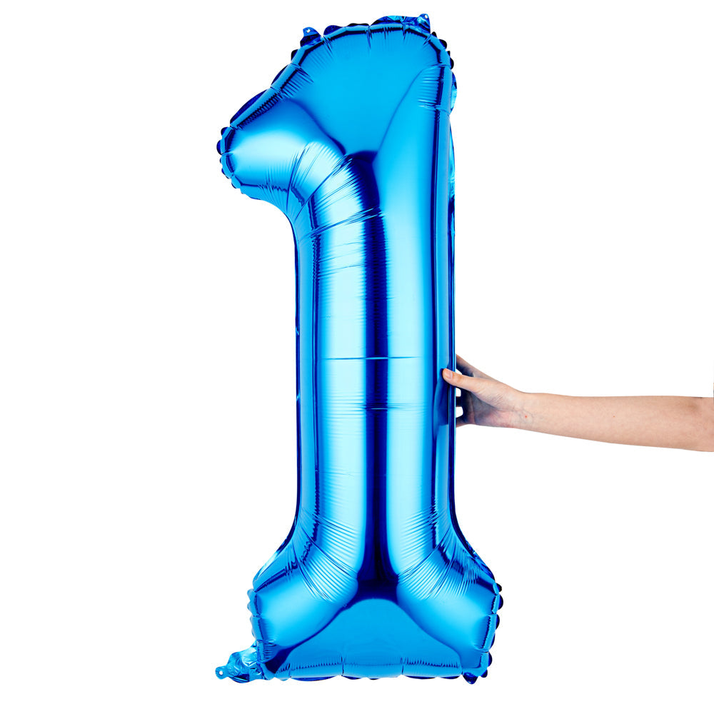 Balloonify Blue Mylar Number 1 Balloon - 40" - 1 count box