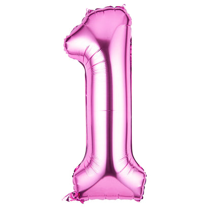 Balloonify Pink Mylar Number 1 Balloon - 40" - 1 count box