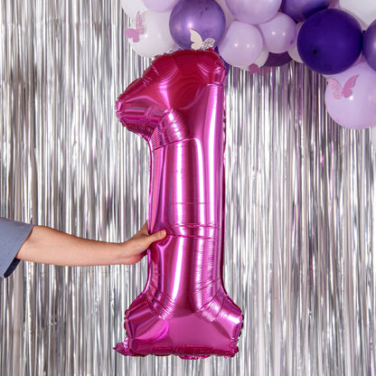 Balloonify Pink Mylar Number 1 Balloon - 40" - 1 count box