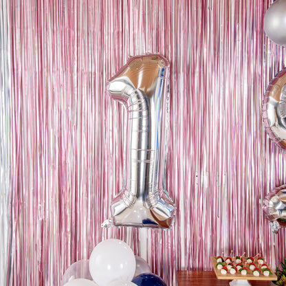 Balloonify Silver Mylar Number 1 Balloon - 40" - 1 count box