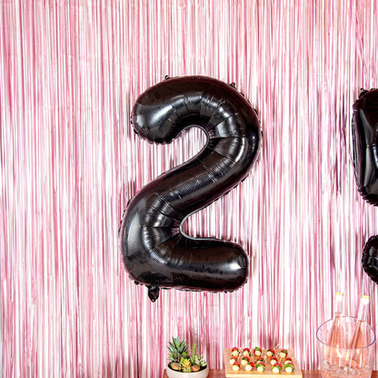 Balloonify Black Mylar Number 2 Balloon - 40" - 1 count box