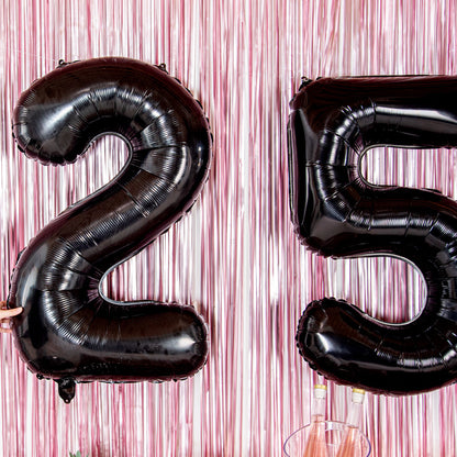 Balloonify Black Mylar Number 2 Balloon - 40" - 1 count box