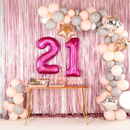 Balloonify Pink Mylar Number 2 Balloon - 40" - 1 count box