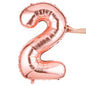 Balloonify Rose Gold Mylar Number 2 Balloon - 40" - 1 count box