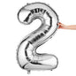 Balloonify Silver Mylar Number 2 Balloon - 40" - 1 count box