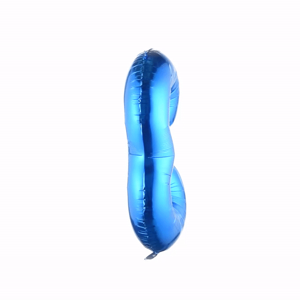 Balloonify Blue Mylar Number 3 Balloon - 40" - 1 count box