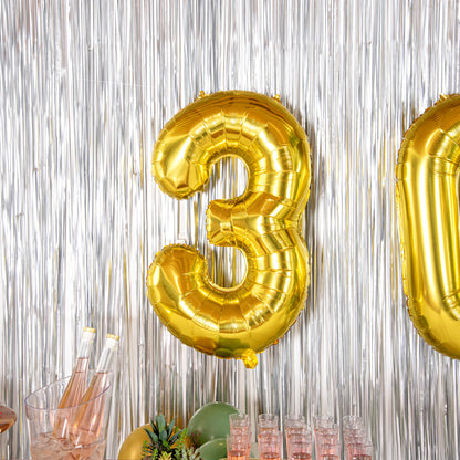 Balloonify Gold Mylar Number 3 Balloon - 40" - 1 count box