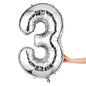 Balloonify Silver Mylar Number 3 Balloon - 40" - 1 count box