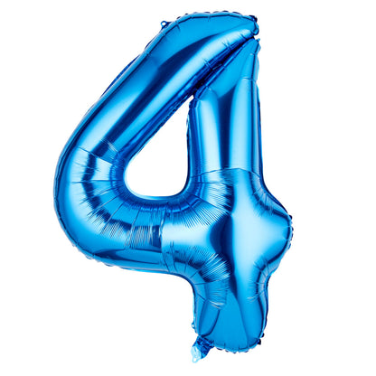 Balloonify Blue Mylar Number 4 Balloon - 40" - 1 count box