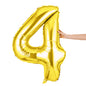 Balloonify Gold Mylar Number 4 Balloon - 40" - 1 count box
